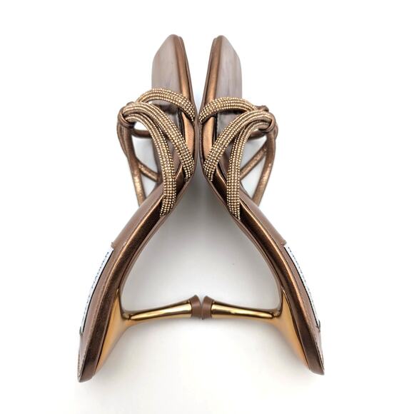 Steve Madden Jazzee Embellished Slide Sandal Women's Bronze Size US6 EU37 - Picture 11 of 11